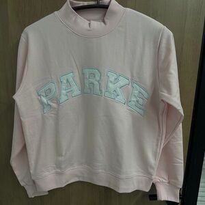Parke Relaxed Crewneck Sweatshirt in Light Pink